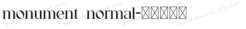monument normal字体转换